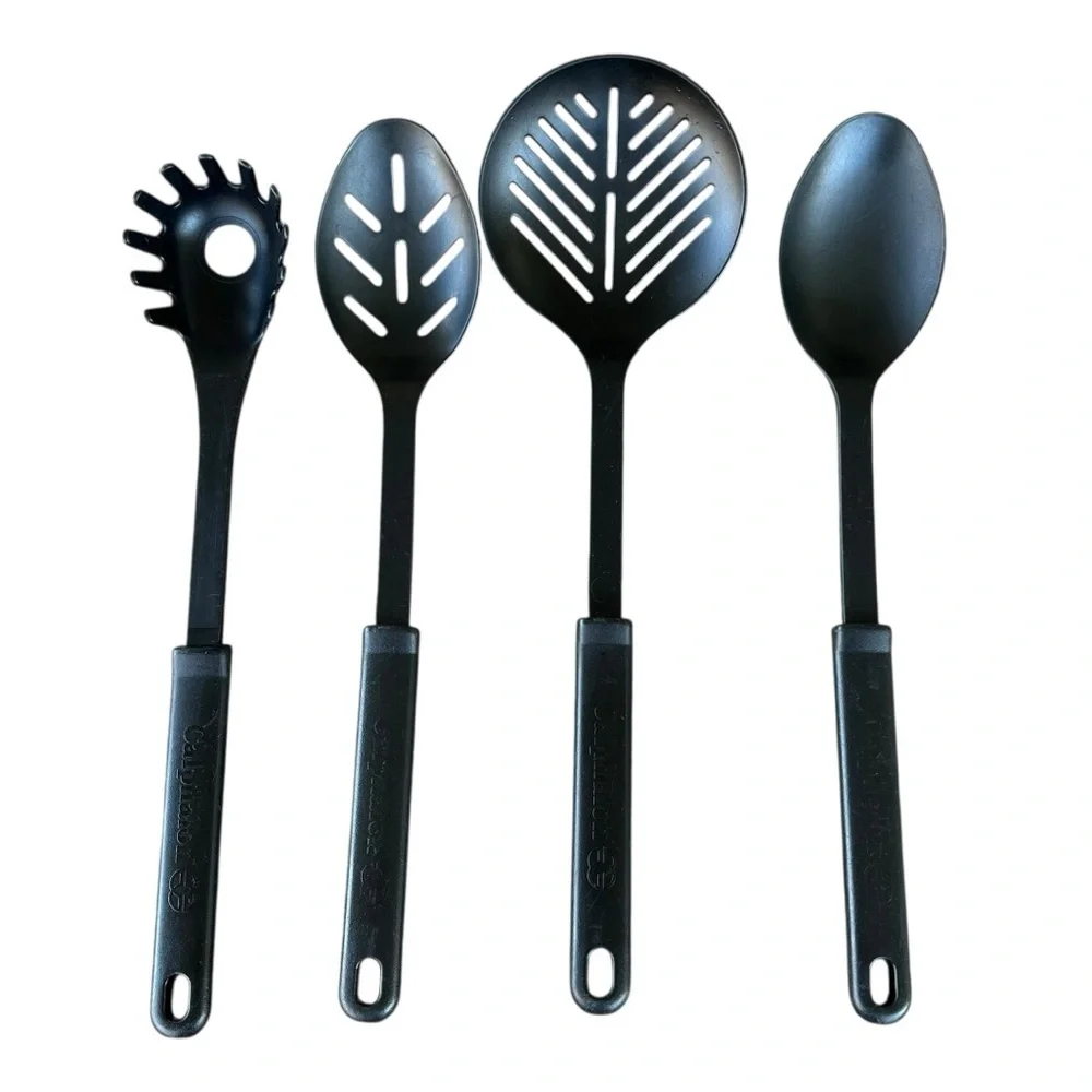 Calphalon 4-Piece High Strength Nylon Cooking Utensil Set Black Made in USA GUC